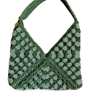 Green Crochet Women's Bag